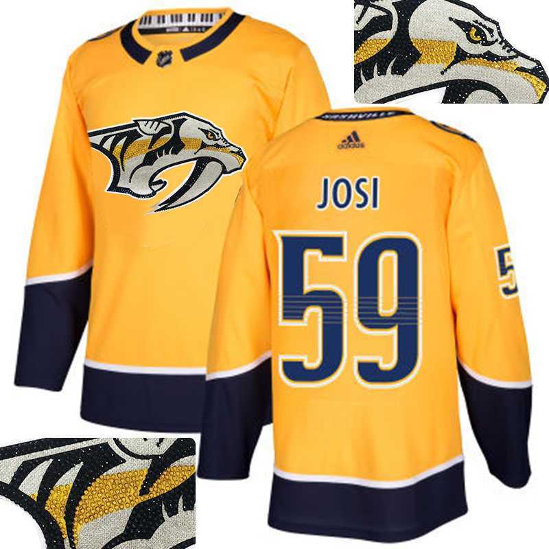 Predators #59 Josi Gold With Special Glittery Logo Adidas Jersey,We sell and wholesale Predators #59 Josi Gold With Special Glittery Logo Adidas Jersey on line form chian!